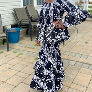 black and white Ankara wax print outfit